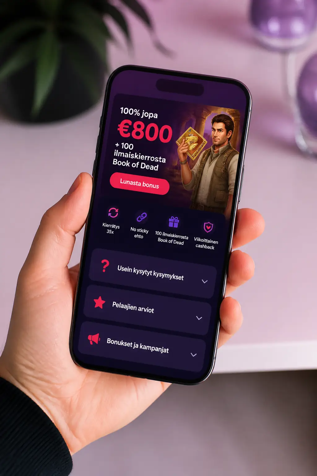 BigBoost bonus: 100% jopa €800 + 100 ilmaiskierrosta visual guide for BigBoost Casino